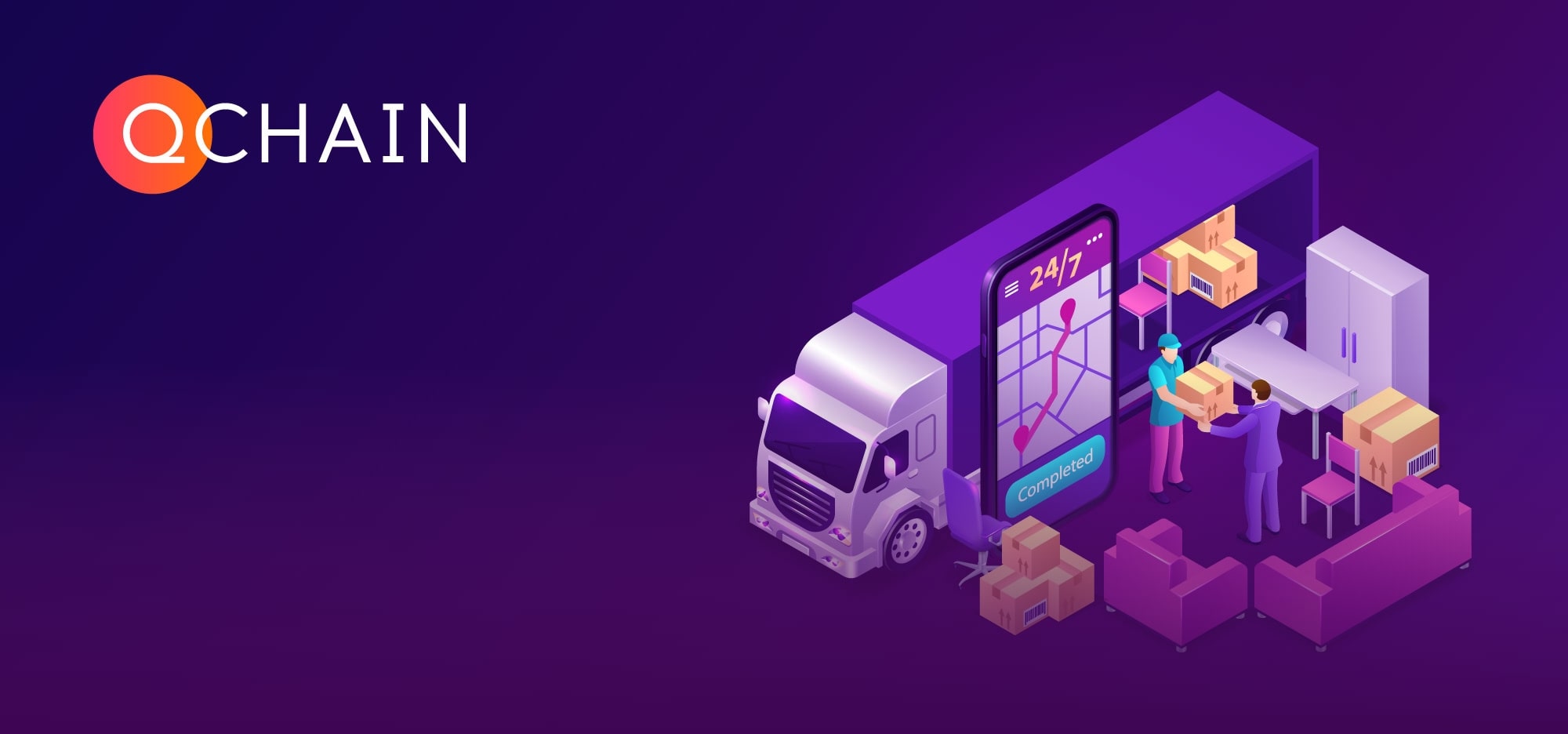 Qchain for Supply chain and Logistics
